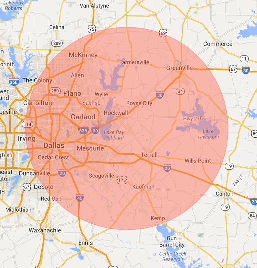 Possible influence area Possible influence area